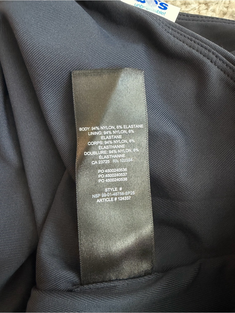 NWT Aritzia Size XS Contour Holograph Top in Dark Night Navy - Picture 6 of 7